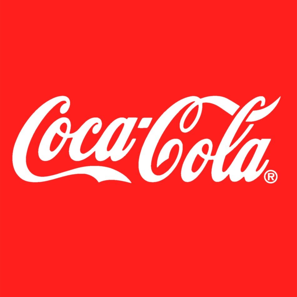 Coca Cola on the red background