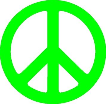 Neon Peace Signs Clip Art