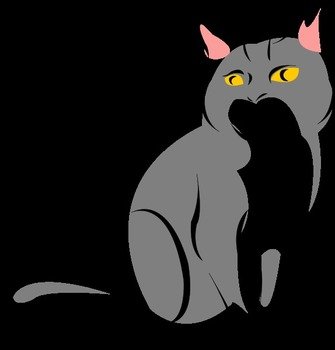 Grey Cat Clip Art N4