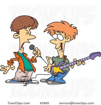 2 Cartoon Boys Playing
