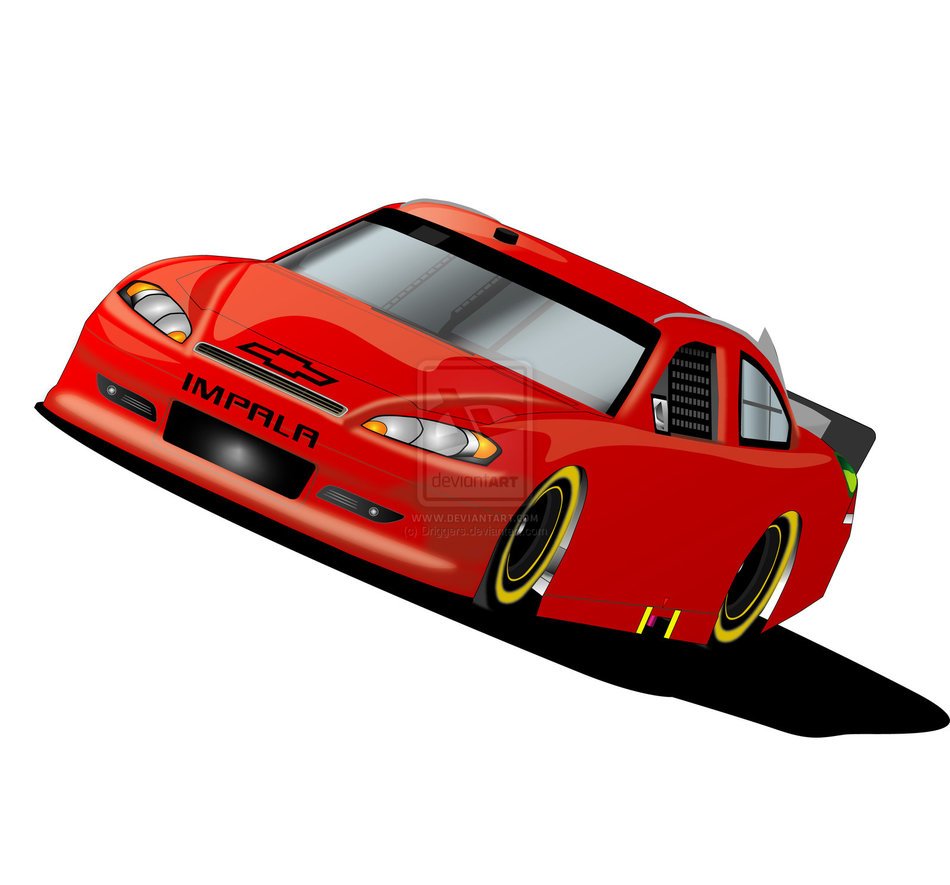 shadow from a red race car