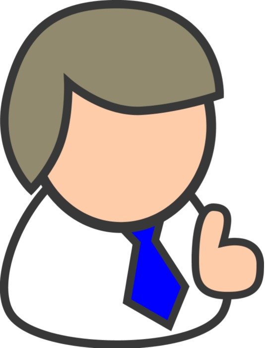 Male User Icon Thumbs Up Vector Clip Art