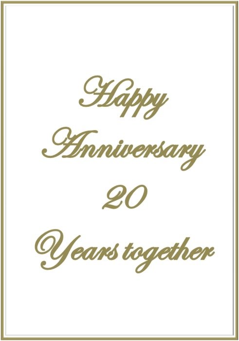 Happy 20 Year Wedding Anniversary