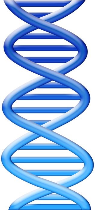 drawn blue DNA code