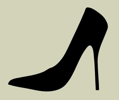High Heel Shoe Silhouette Clip Art N2