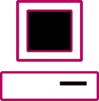 Pink Computer Clip Art N2