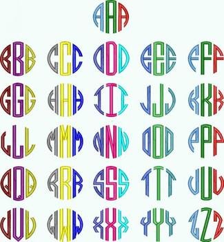 Circle Monogram Font Free Download