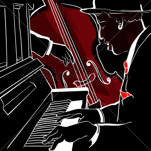 Jazz Piano Player Cartoon free image download