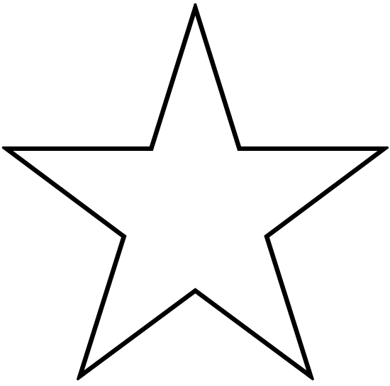 Printable Star Shape Cut Out free image download