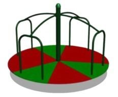 Colorful circle tool on the playground clipart