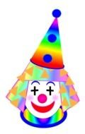 face of a clown as a graphic illustration