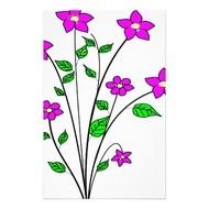 Flower Stationery Paper Designs