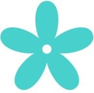 nice Turquoise Flower drawing