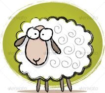 Cute Cartoon Sheep N10