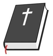 picture of a bible with a cross