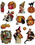 Christmas Xmas Tree Santa Claus Halloween Pumpkins