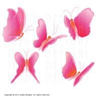 Pink Butterflies Clip Art N8