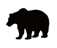 black grizzly bear silhouettes