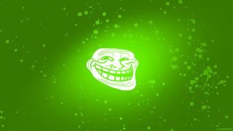 Clip art of green Mexican Troll Face