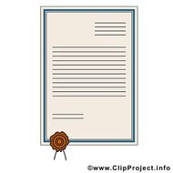 Bildtitel Urkundenvorlage Clipart