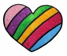 Clipart of Rainbow Hearts