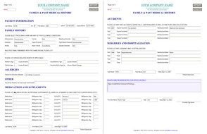 clipart of the Family Medical History Forms Templates