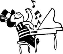 Kids Playing Piano Clip Art Images