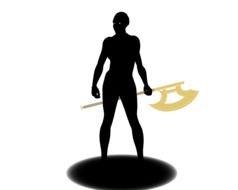 strong man Silhouette drawing