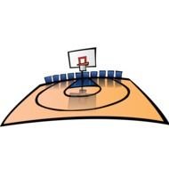 Basketball Court Clip Art drawing