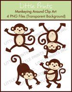Baby Monkey Clip Art N43