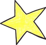 clipart of the yellow Hand Drawn Stars