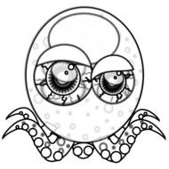 Clip art of Crazy octopus