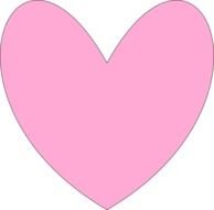 Pink Heart Outline Clip Art N8