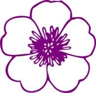 Purple Flower Clip Art N84