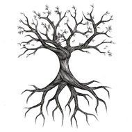 Simple Tree With Roots and crown