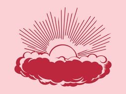 Sunrise pink drawing