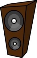 Brown cartoon speaker clipart