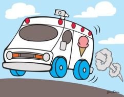 Cartoon Ice Cream Truck drawing