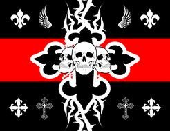 Skull With Wings as a graphic illustration