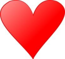 red heart in graphic representation