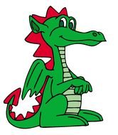 animated green dragon