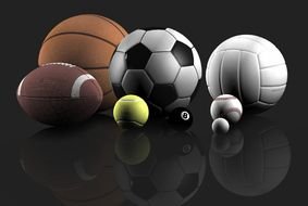 Different sport balls clipart