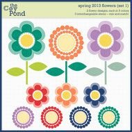 INSTANT DOWNLOAD Flowers Set 1 Spring 2013 Clipart Flower