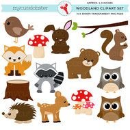 Woodland Animals Clip Art N5