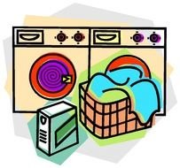 Cartoon clean laundry clipart