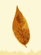 drawing of the fall leaf