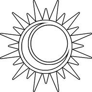 Sun Moon Coloring Pages drawing