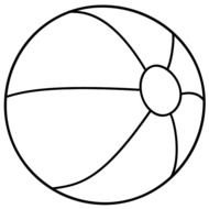 Beach Ball Coloring Page N3