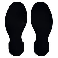 painted two black soles of shoes