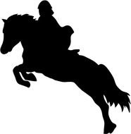 Clip art of Jumping Horse Silhouette